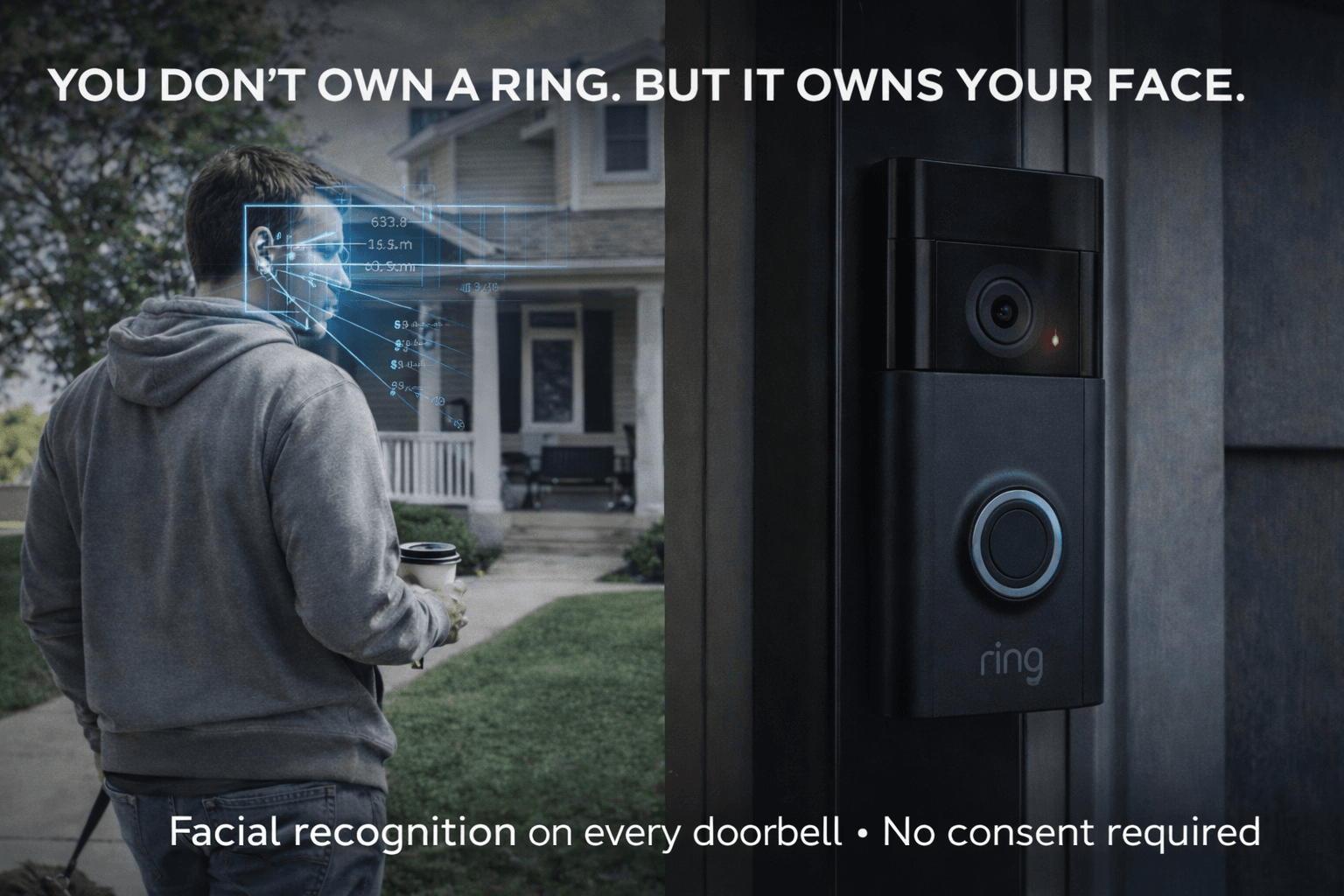 Critics have raised questions about whether Amazon's Ring network — now exceeding ten million active devices — constitutes a de facto facial recognition infrastructure operating without federal oversight.